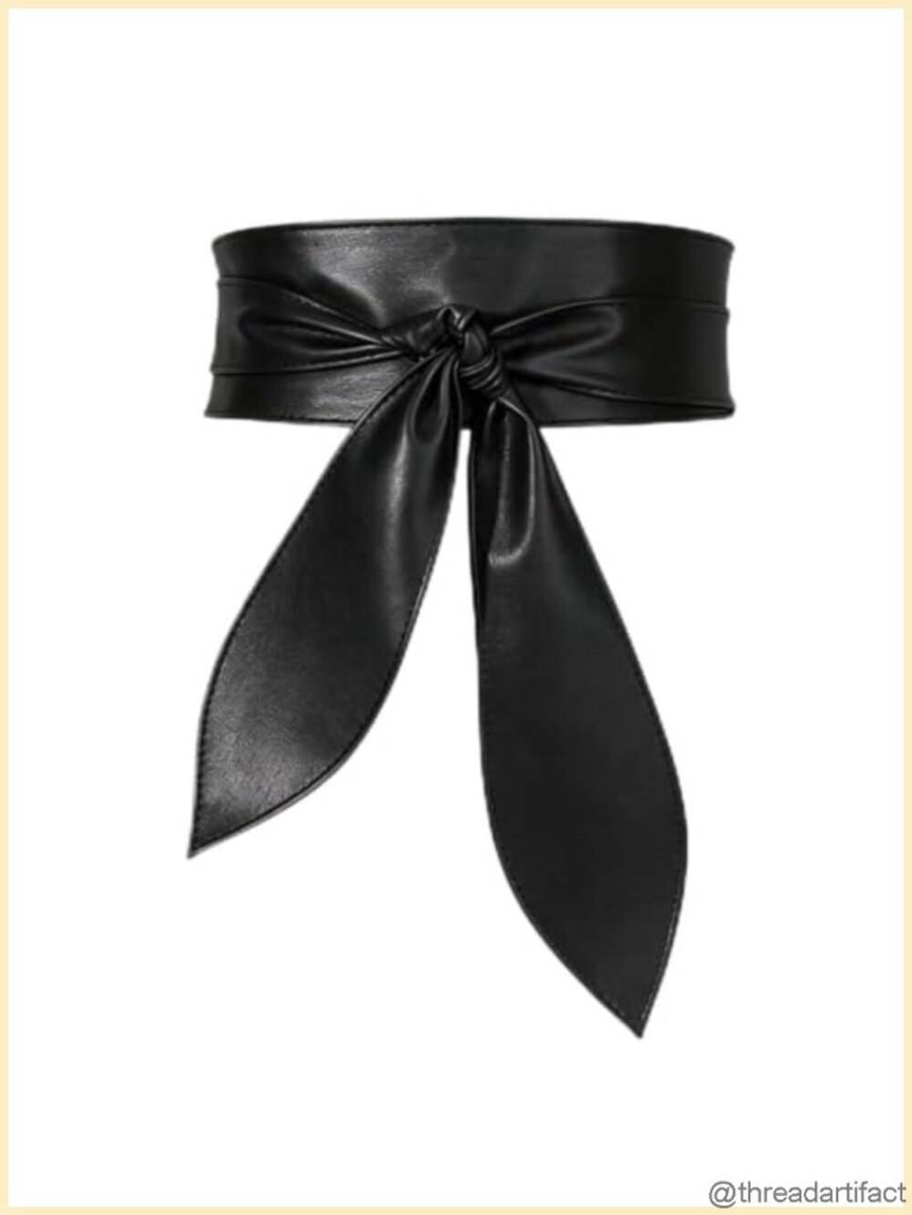Faux Leather Obi Belt Wide Wrap Tie Waist Knotted Belt for Dress
